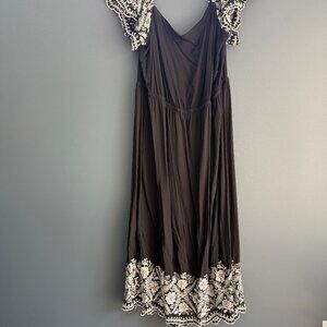 Lane Bryant Black Embroidered Summer Dress